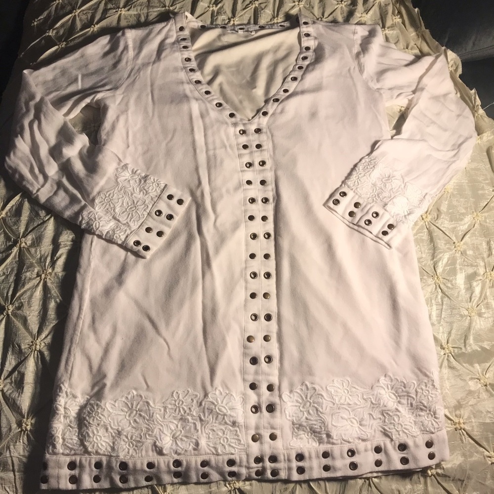 Tularosa off white Tunic long sleeve top